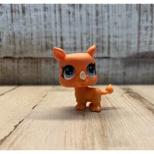 LPS Orange Rhino CUTE Blue Eyes Lashes